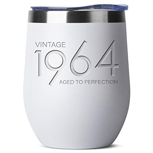 Vintage 1971 50th Birthday Gifts for Women Men Insulated Stainless Steel Tumbler 50 Year Old Presents 20 oz Best Gift for Mom Dad Wife Husband Aunt Grandma 50th Party Wood, 20 Oz 